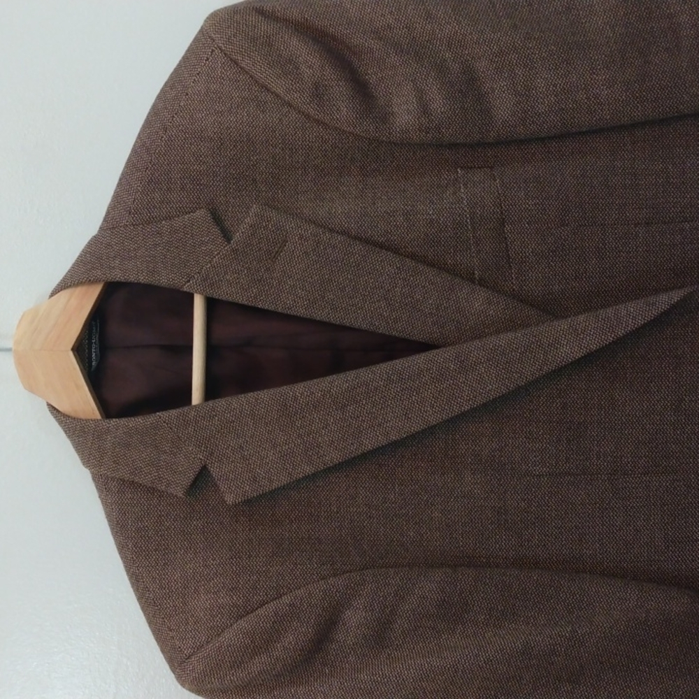 Pronto Uomo Couture Brown Lambswool Sport Coat 40L